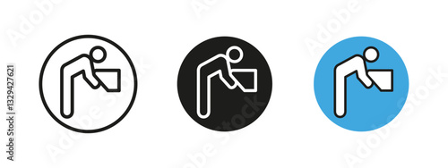 Hand dryer icon. WC restroom hand drying vector illustration. Hygiene and sanitation symbol representing air-powered drying in public washroom facilities for cleanliness and convenience.