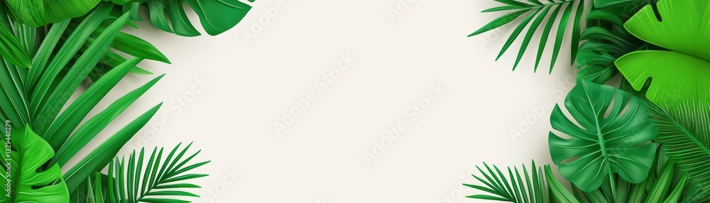 Pristine Rainforest Background with Lush Green Leaves and Tropical Plants for Nature Preservation Pristine Rainforest Background with Lush Green Leaves and Tropical Plants for Nature Preservation
