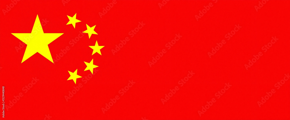 Vibrant China flag design with red and yellow colors, national pride Vibrant China flag design with red and yellow colors, national pride