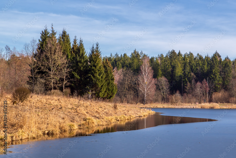 Zalew Czapielówka w Puszczy Knyszyńskiej, Podlasie, Polska