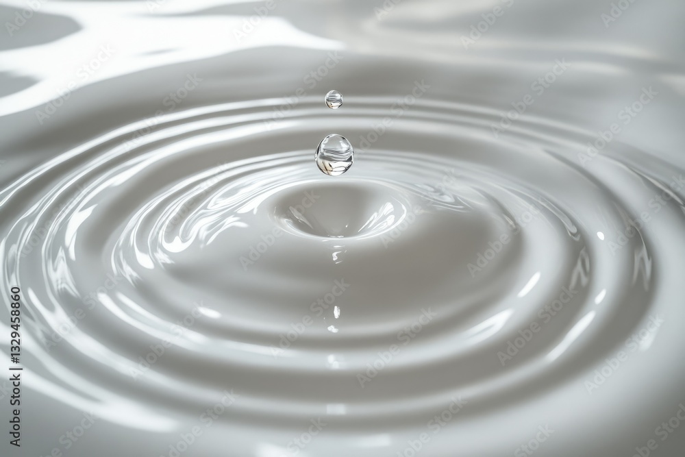 Fluid Droplet Decoration: Clean Milk Ripple Texture in Waves and Circles Fluid Droplet Decoration: Clean Milk Ripple Texture in Waves and Circles