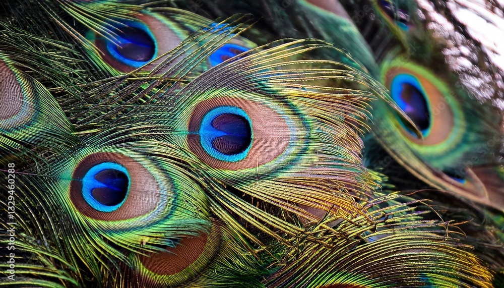 Fototapeta premium peacock feather close up