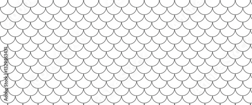Seamless repeating fish scale pattern, scalable vector graphic art