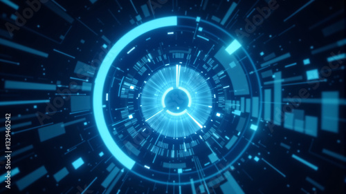 Wallpaper Mural Futuristic Digital Interface Visualization Torontodigital.ca