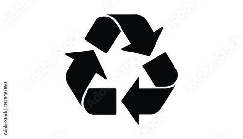 Recycling Symbol with Arrows Vector