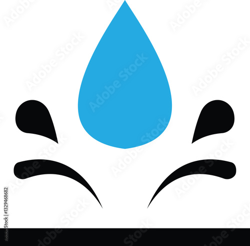 Water repellent surface line icon. Waterproof symbol concept. illustration on white background.,in trendy style