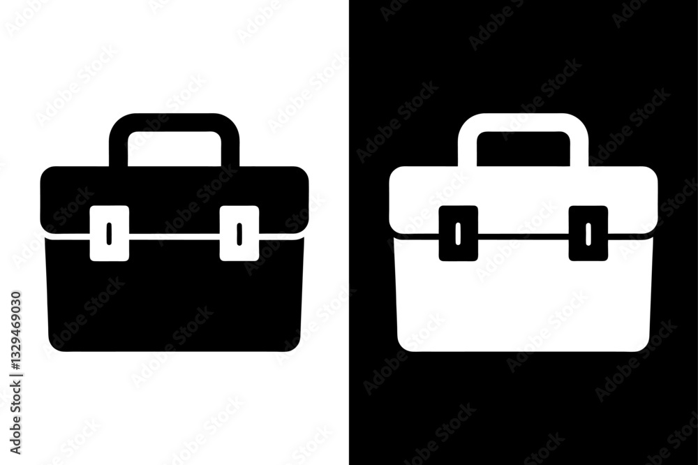 Black and White Toolbox Silhouette Perfect for Construction and Repair Themes. Black and White Toolbox Silhouette Perfect for Construction and Repair Themes.