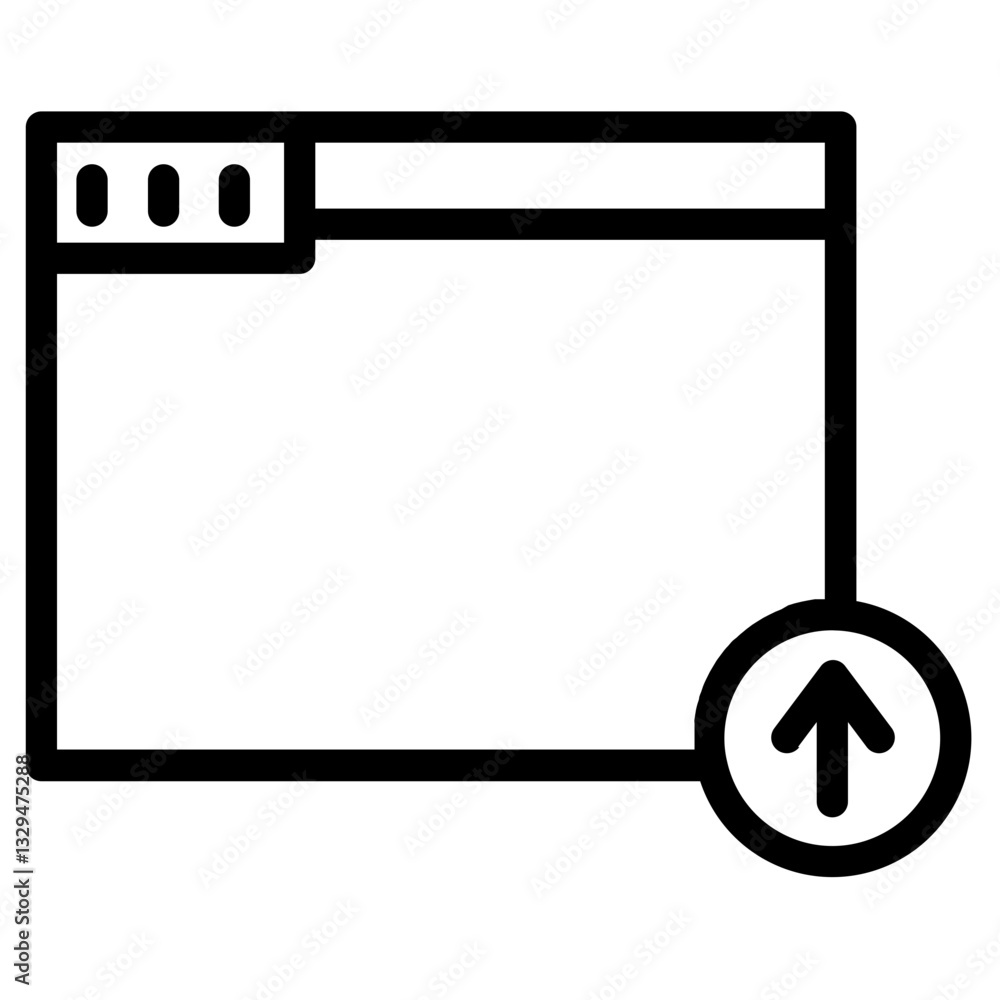 Web Design Browser Line Icon Web Design Browser Line Icon