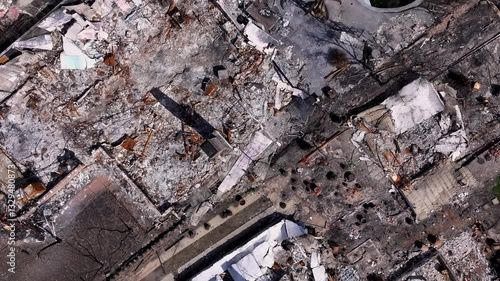 Drone footage capturing the fire Aftermath of Pacific Palisades Neighborhood in LA, California