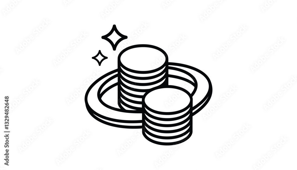 Money Growth, Stacked Coins, Financial Success. Money Growth, Stacked Coins, Financial Success.