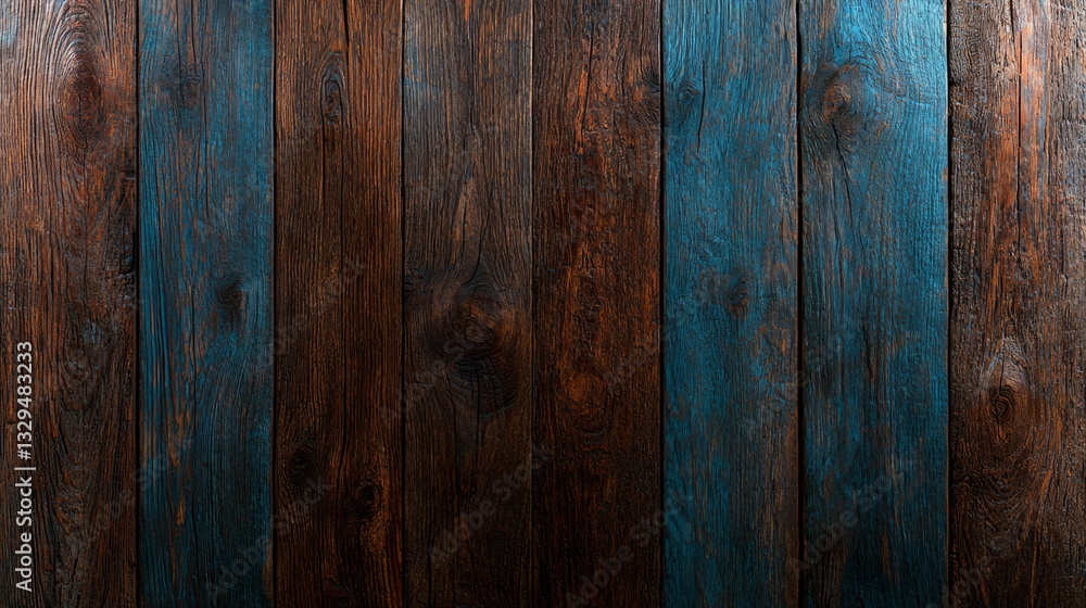 Textured wooden background with a mix of dark brown and blue hues Textured wooden background with a mix of dark brown and blue hues
