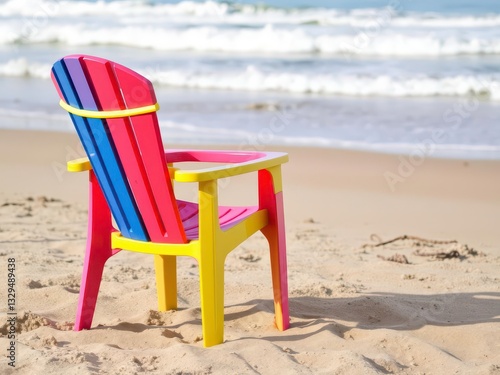 Wallpaper Mural  Colorful Plastic Chair by the Beach Torontodigital.ca