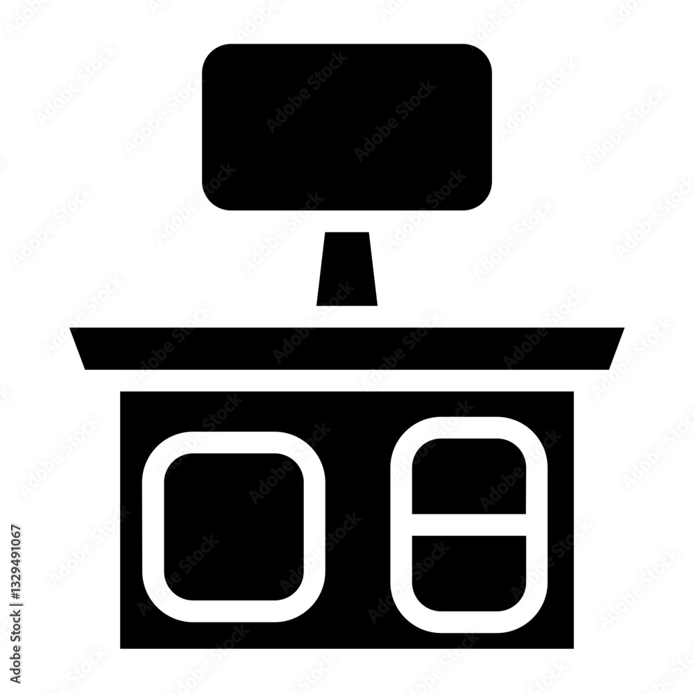Tv Table Drawer Glyph Icon Tv Table Drawer Glyph Icon