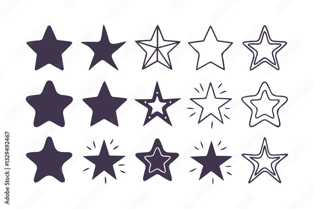 Star Icon Collection, Various Star Shapes, Black Star Icon Set, Sparkle Star Icon Set Vector Clipart Isolated Illustration Star Icon Collection, Various Star Shapes, Black Star Icon Set, Sparkle Star Icon Set Vector Clipart Isolated Illustration