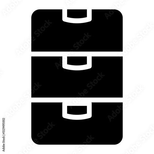 Cabinet Drawers Furniture Glyph Icon