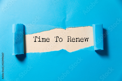 Fotografie time to renew text