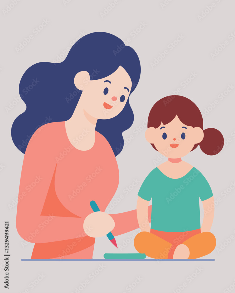 Mother's Day: A Creative Art Session with Mom and Daughter Joy Fun Love Girl Warm Cute Hobby Happy Mother's Day: A Creative Art Session with Mom and Daughter Joy Fun Love Girl Warm Cute Hobby Happy