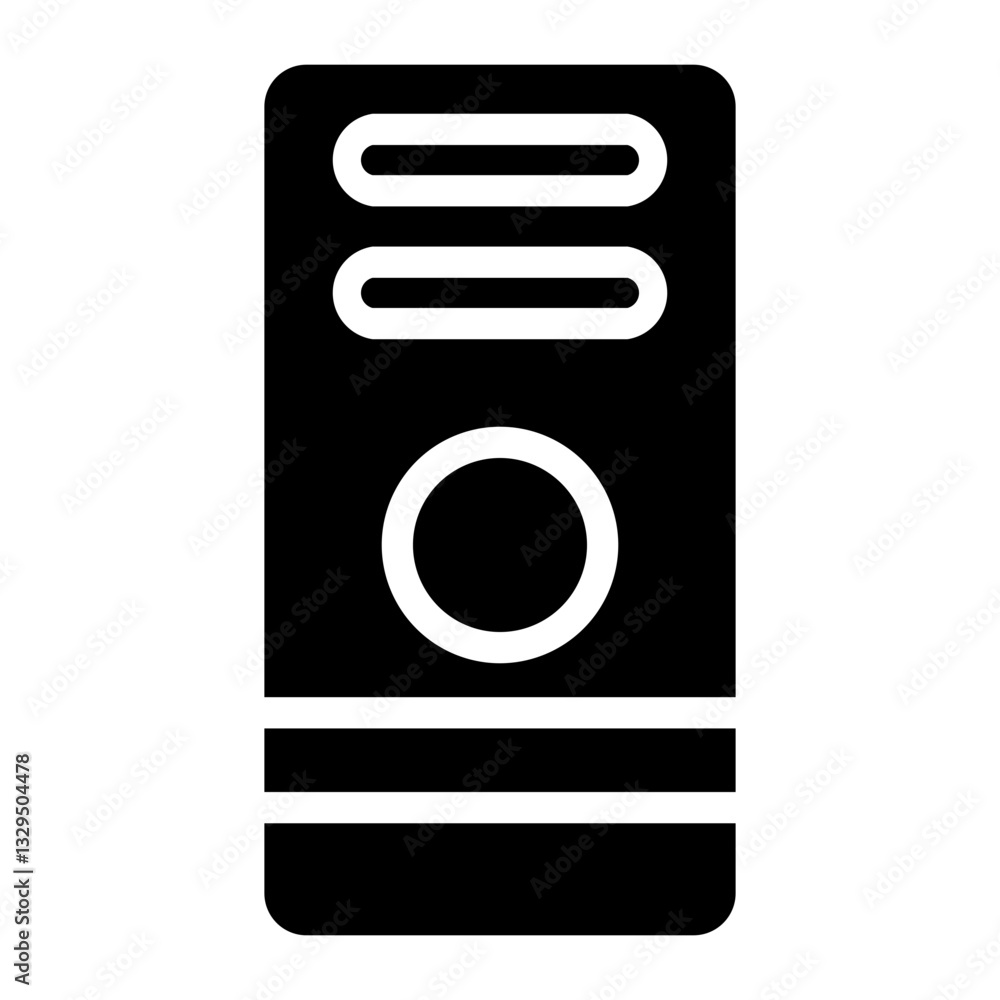 Device Computer Cpu Glyph Icon Device Computer Cpu Glyph Icon