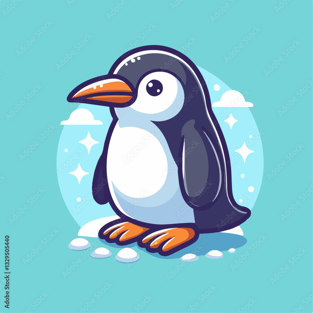 Obraz premium penguin on ice