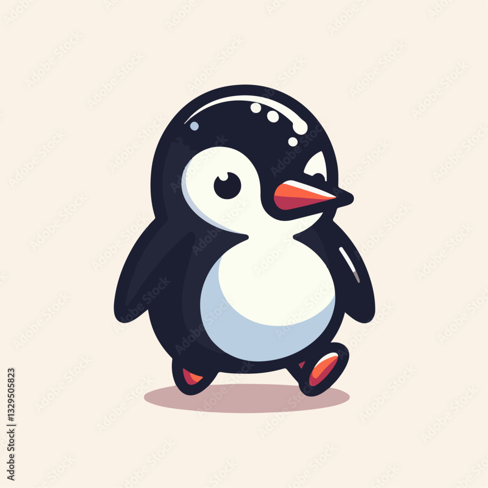 Naklejka premium vector illustration of a penguin