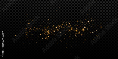 Fotografía Bright golden light dust particles.