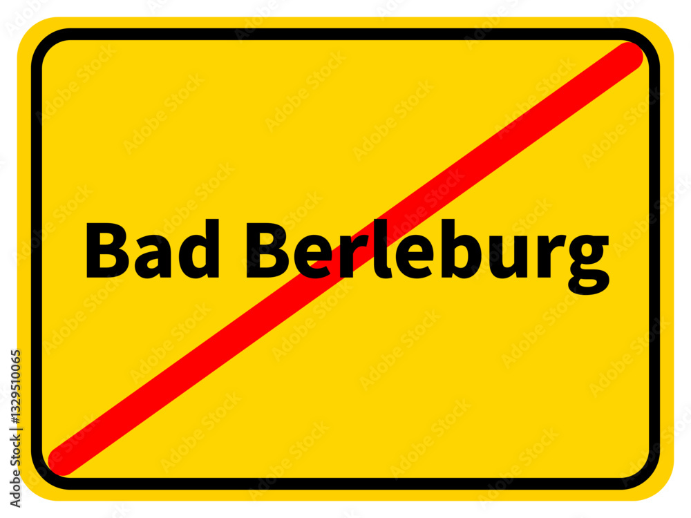 Illustration eines Stadtausgangsschildes von Bad Berleburg, einer Gemeinde des Kreises Siegen-Wittgenstein im Siegerland Illustration eines Stadtausgangsschildes von Bad Berleburg, einer Gemeinde des Kreises Siegen-Wittgenstein im Siegerland
