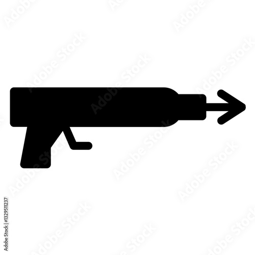 Speargun Fish Hook Glyph Icon