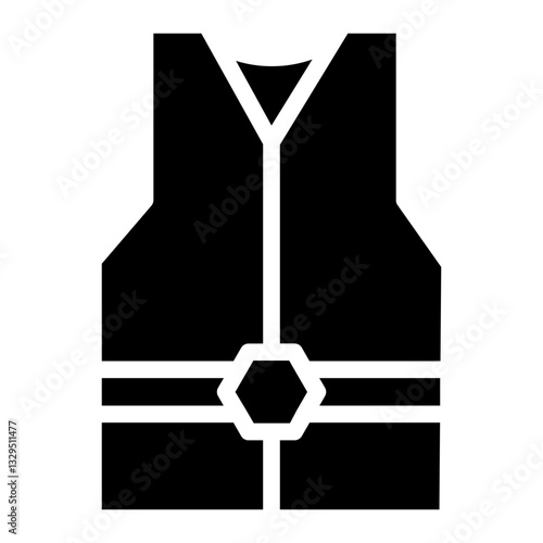 Vest Safty Sea Glyph Icon