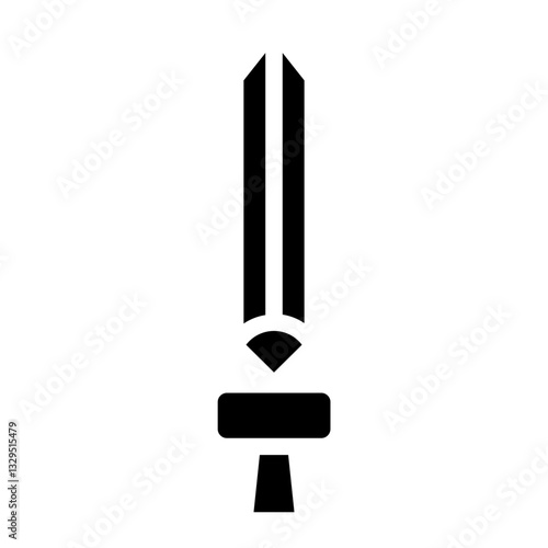 Weapon Battle Knight Glyph Icon