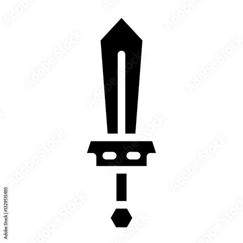 Weapon Battle Knight Glyph Icon