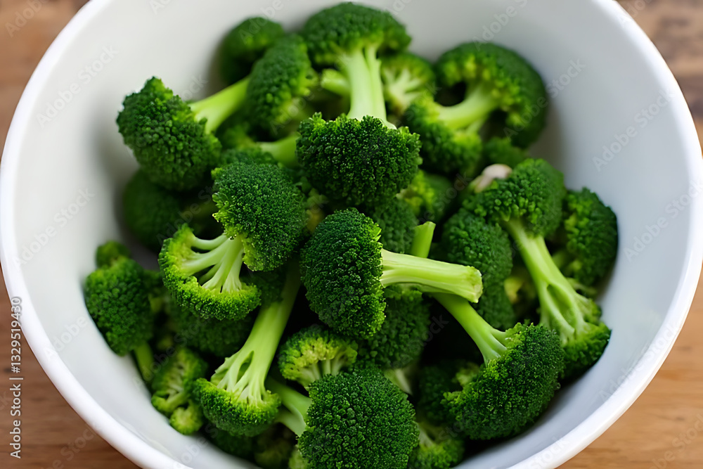 Preparing fresh broccoli in a kitchen healthy recipe natural ingredients home environment Preparing fresh broccoli in a kitchen healthy recipe natural ingredients home environment