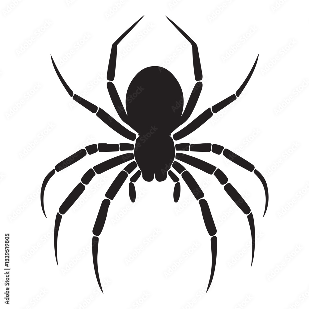 Obraz premium Spider silhouette vector art illustration