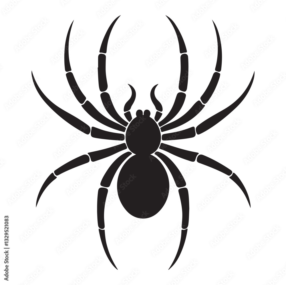 Spider silhouette vector art illustration Spider silhouette vector art illustration