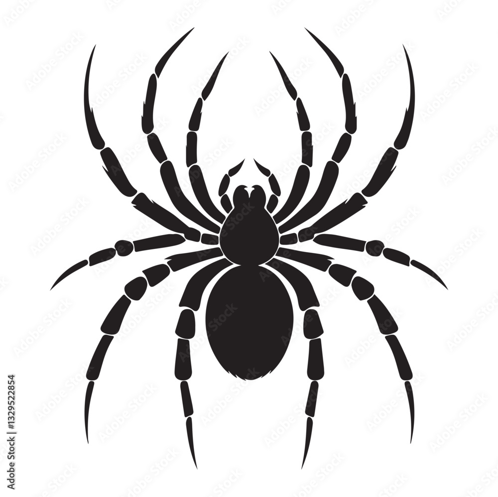 Spider silhouette vector art illustration Spider silhouette vector art illustration