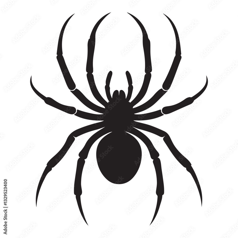 Spider silhouette vector art illustration Spider silhouette vector art illustration