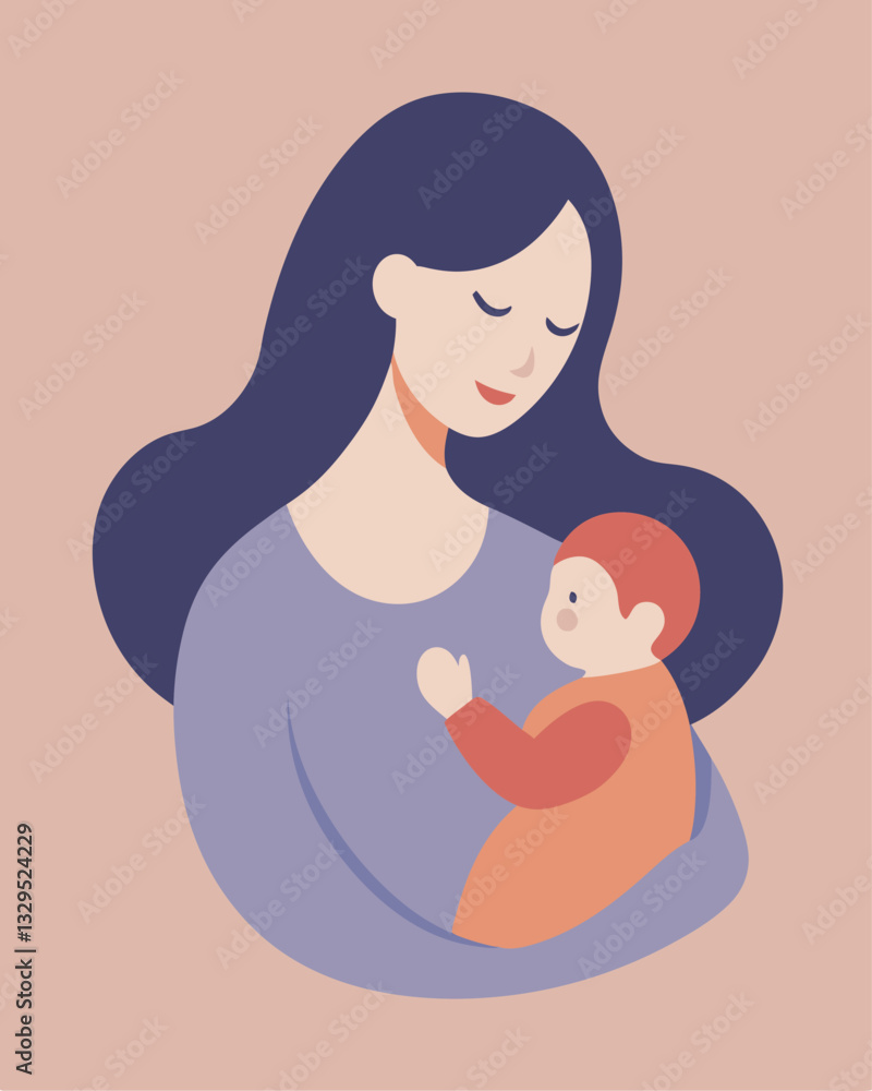 Tender Lullaby: A Mother's Gentle Love, Soothing Her Baby to Sleep, Motherhood, Cradle Song, Sweet Tender Lullaby: A Mother's Gentle Love, Soothing Her Baby to Sleep, Motherhood, Cradle Song, Sweet