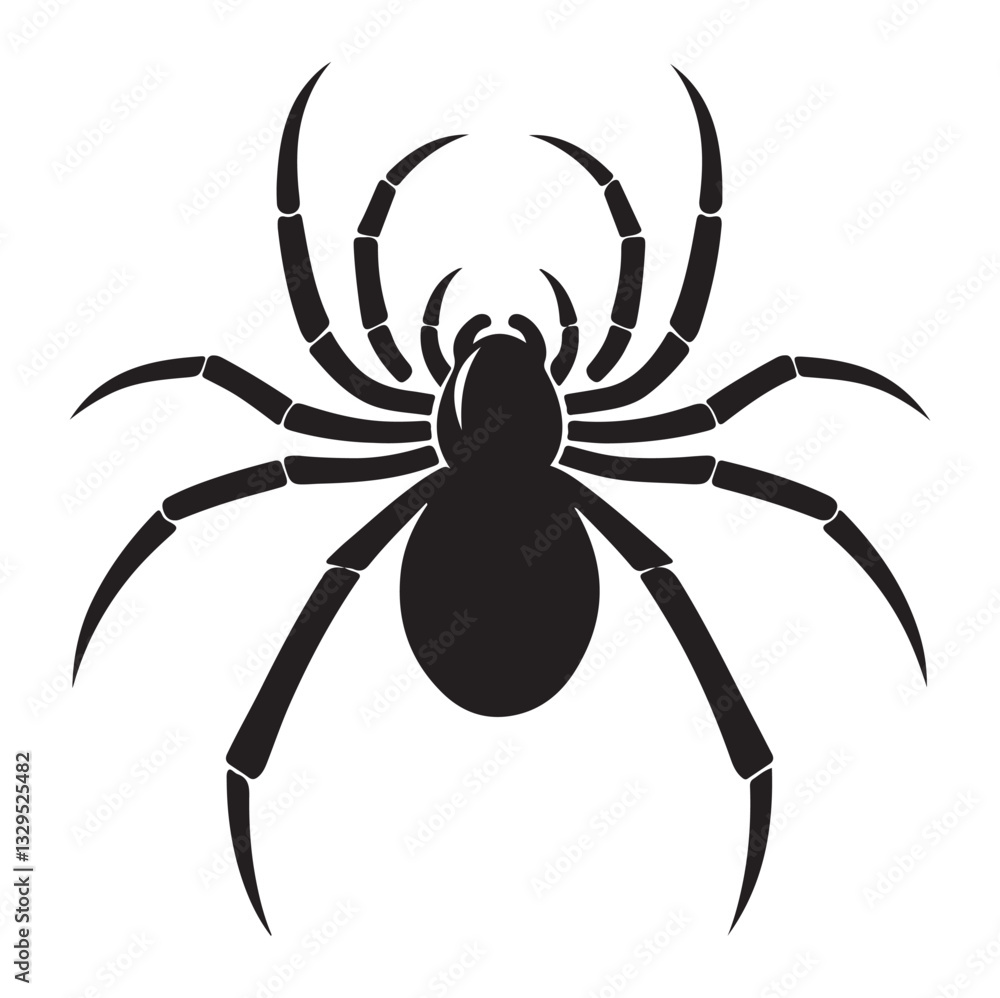 Spider silhouette vector art illustration Spider silhouette vector art illustration