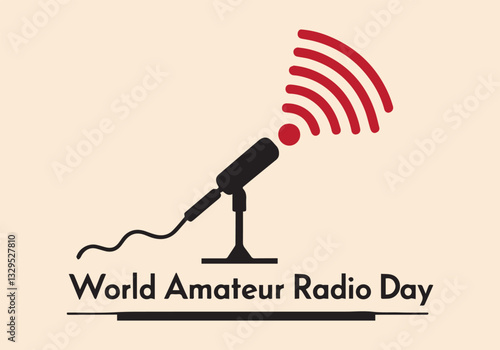 World Amateur Radio Day Vector Designs - Social Media, T-Shirt, Sticker, Poster, Print Card, Animated GIF - No Gradient, Solid Colors, Vector Illustration.