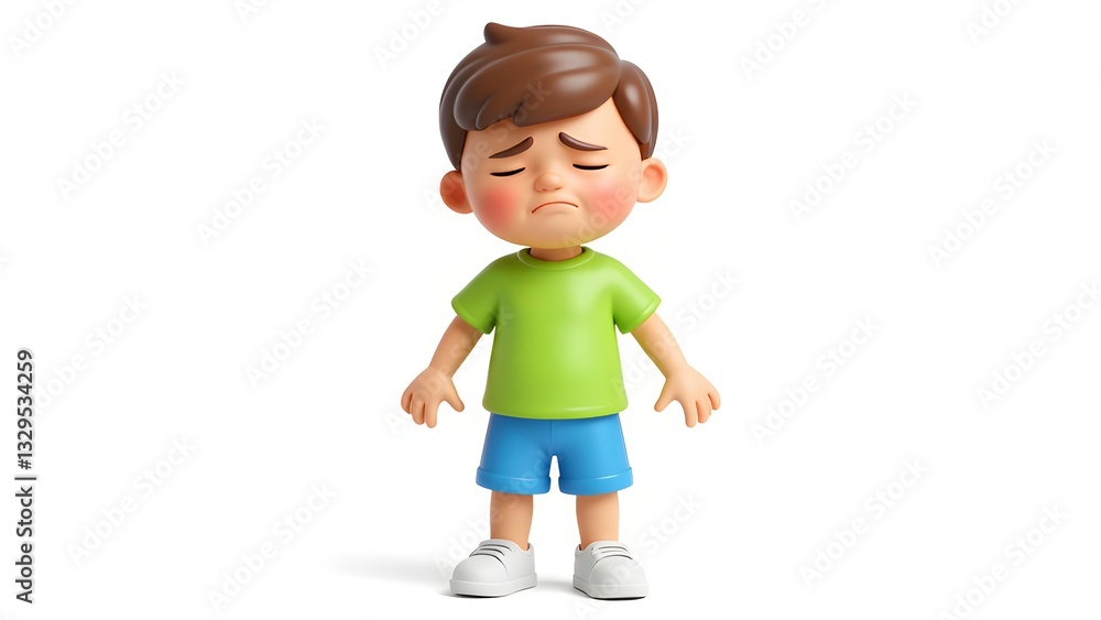Cartoon boy with unbearable toothache Cartoon boy with unbearable toothache