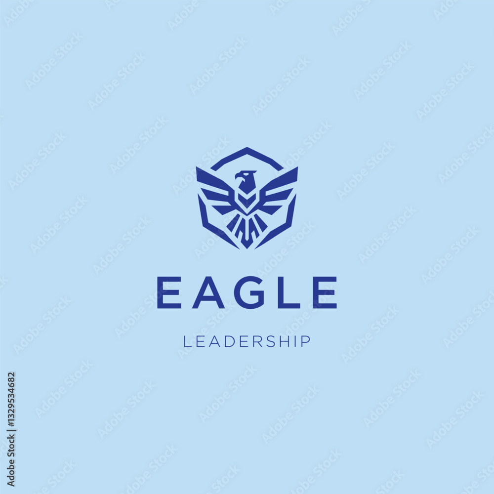 Fototapeta premium Heraldic Eagle Logo – A royal eagle logo symbolizing power, nobility, and leadership.