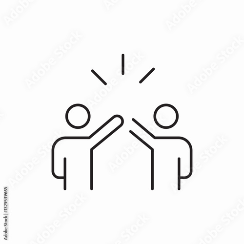 people winner raise hand icon vector sign
