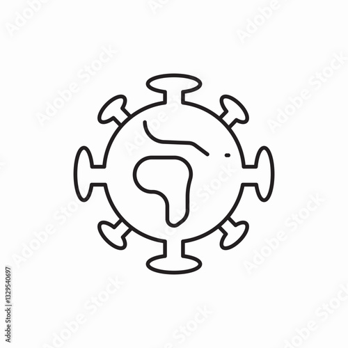 virus icon vector sign