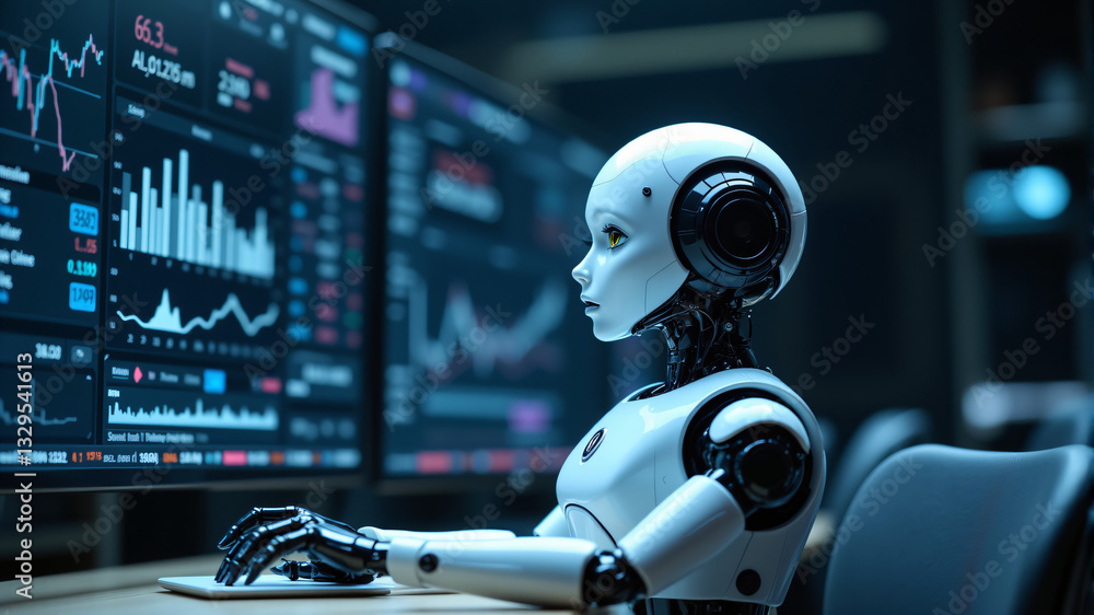 Fototapeta premium AI in Finance The Future of Trading