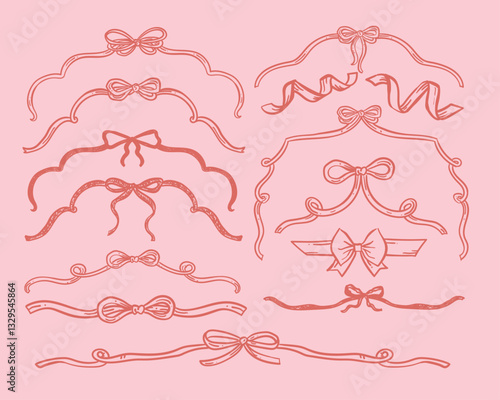 Whimsical style hand drawn collection of frames, vector illustration
