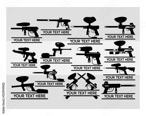 Paintball Gun SVG Silhouette Bundle, Silhouette, Paintball Svg, Sports Svg, Gun Svg, Paint ball svg, Paintball Gun Png, Paintball Gun Vector, Fun Game, Shoot, Cut Files