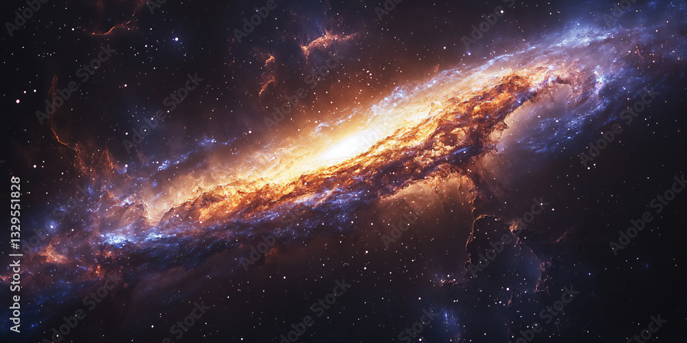 Fototapeta premium breathtaking irregular galaxy wallpaper,