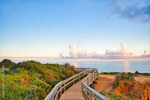 path on the cliff by the beach