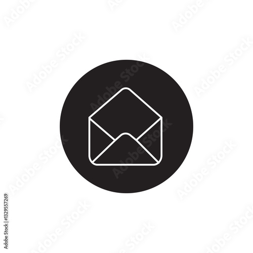 envelope icon, email message icon - Mail icon button sign, notification new message icons buttons.  Mail icon vector for web, computer and mobile app.