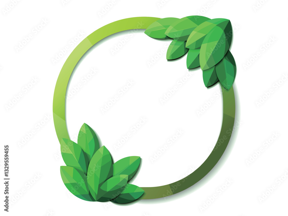 Leaf frame with circle shape shows the concept of ECO vector illustration graphic EPS 10
Leaf frame with circle shape shows the concept of ECO vector illustration graphic EPS 10