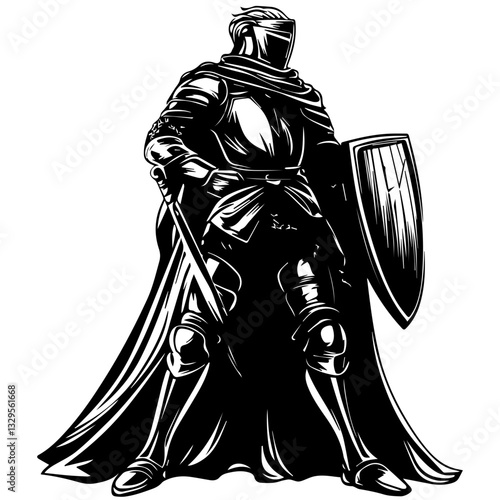 Knight Armor Silhouette – Symbol of Valor and Chivalry